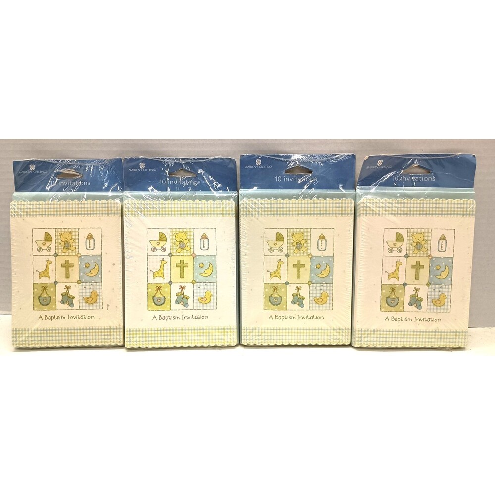 American Greetings A Baptism Invitation Cards 40 COUNT 4 PACKS NIP As Is